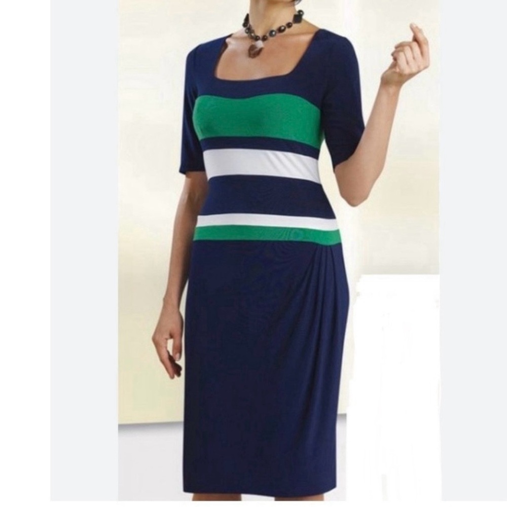 Lauren Ralph Lauren jersey colorblock women's dress size 10